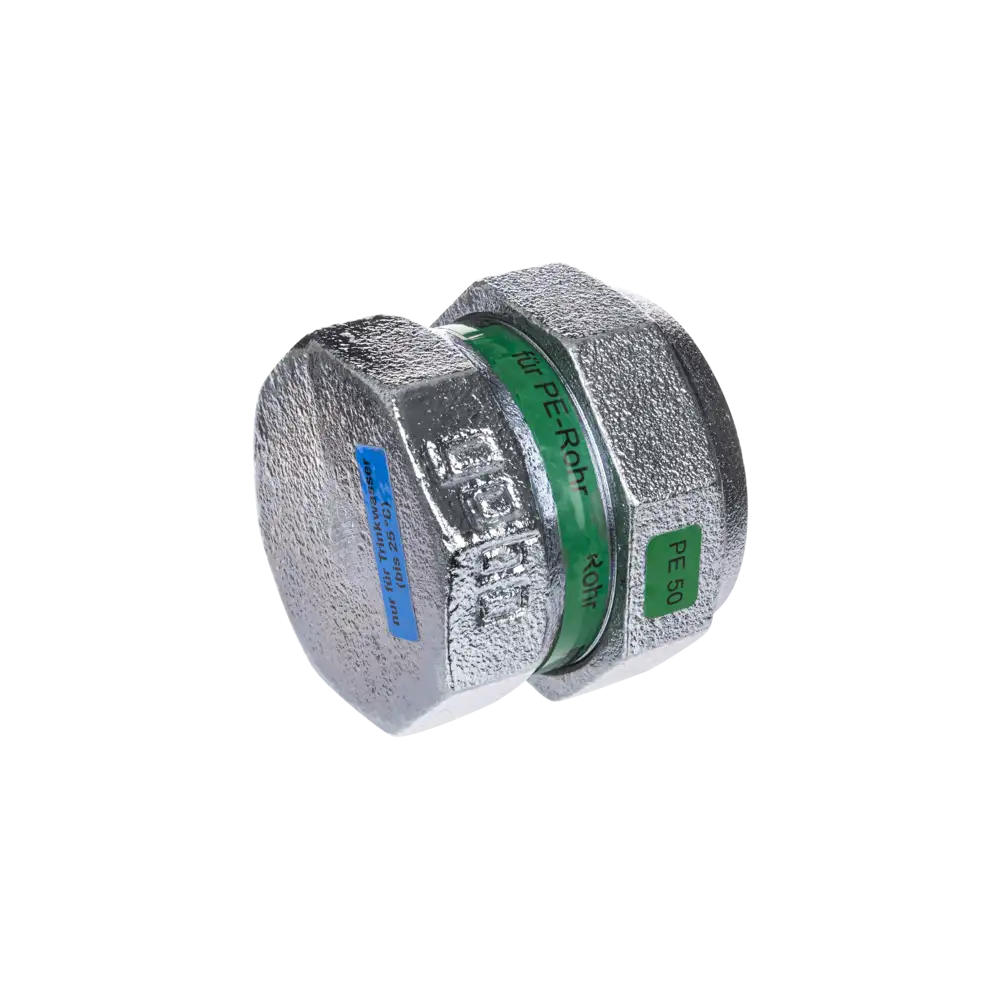 Temperguss Klemmverbinder für PE - Rohr - Typ EK - mit EPDM-Dichtung