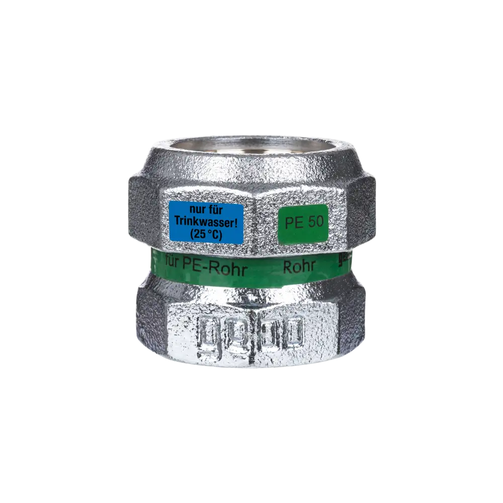 Temperguss Klemmverbinder für PE - Rohr - Typ EK - mit EPDM-Dichtung