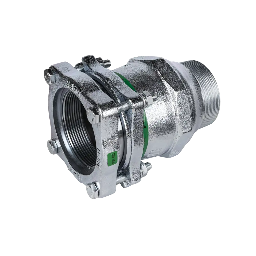 Temperguss Klemmverbinder für PE - Rohr - Typ AF - mit NBR-Dichtung