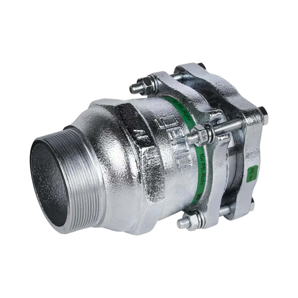 Temperguss Klemmverbinder für PE - Rohr - Typ AF - mit NBR-Dichtung