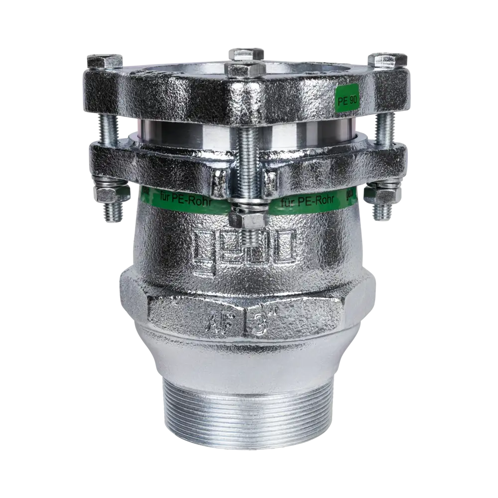 Temperguss Klemmverbinder für PE - Rohr - Typ AF - mit NBR-Dichtung