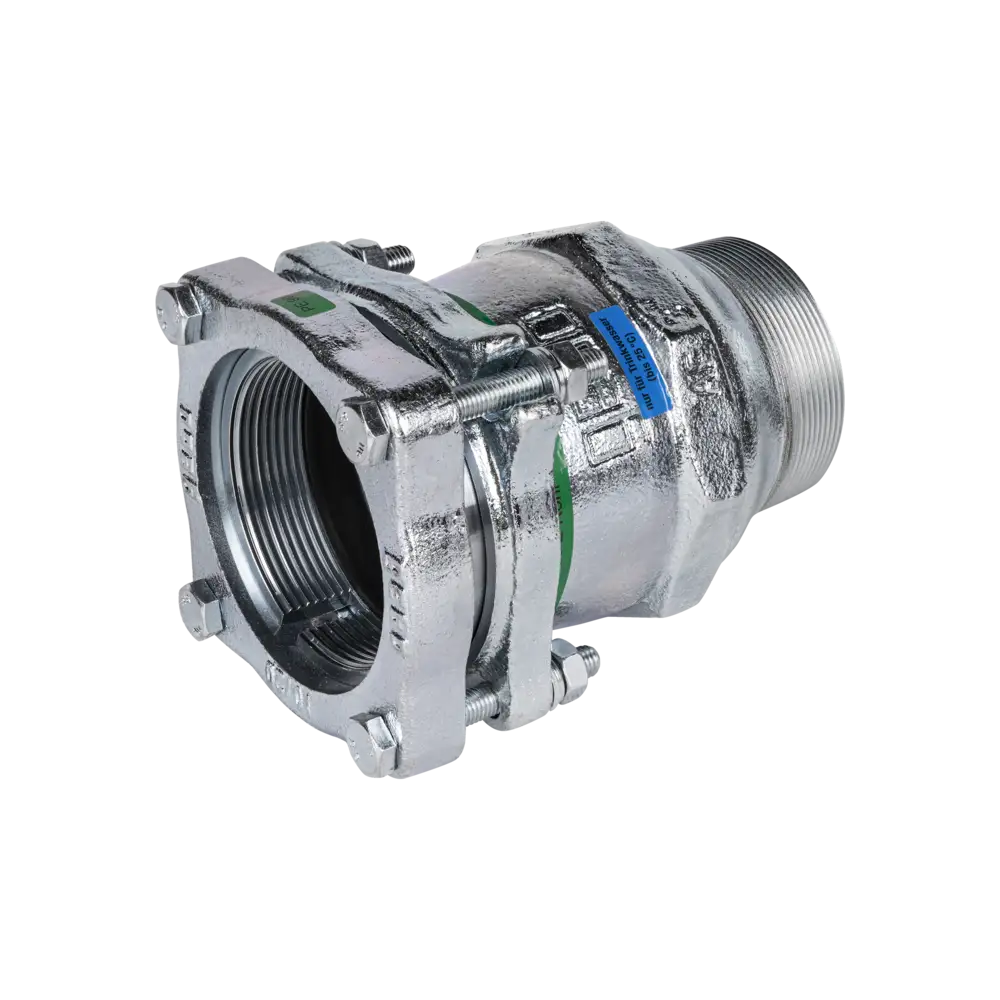 Temperguss Klemmverbinder für PE - Rohr - Typ AF - mit EPDM-Dichtung