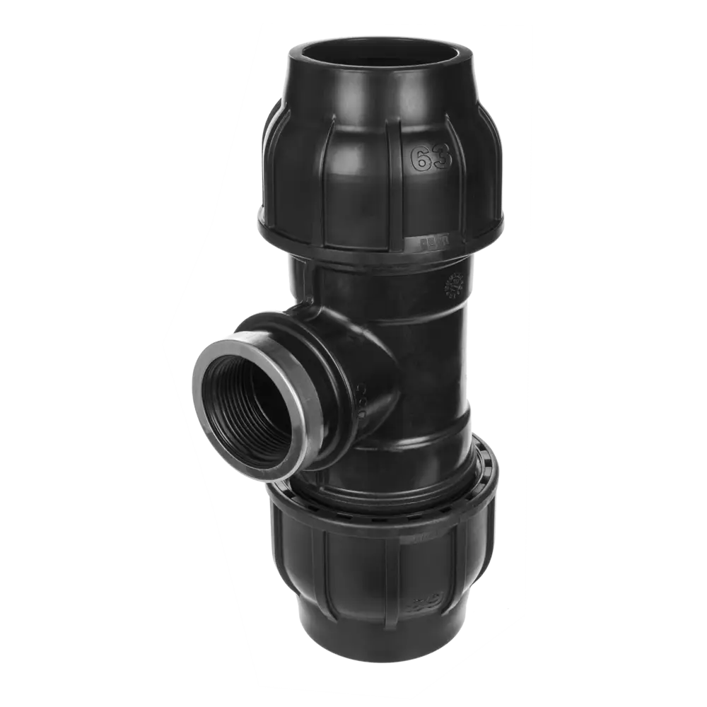 Plastic compression fittings for pipe outer diameter from 75 mm