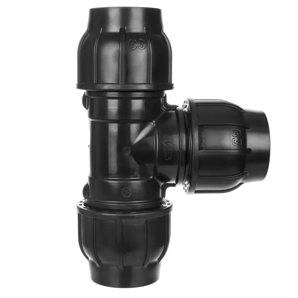 Plastic compression fittings for pipe outer diameter from 75 mm