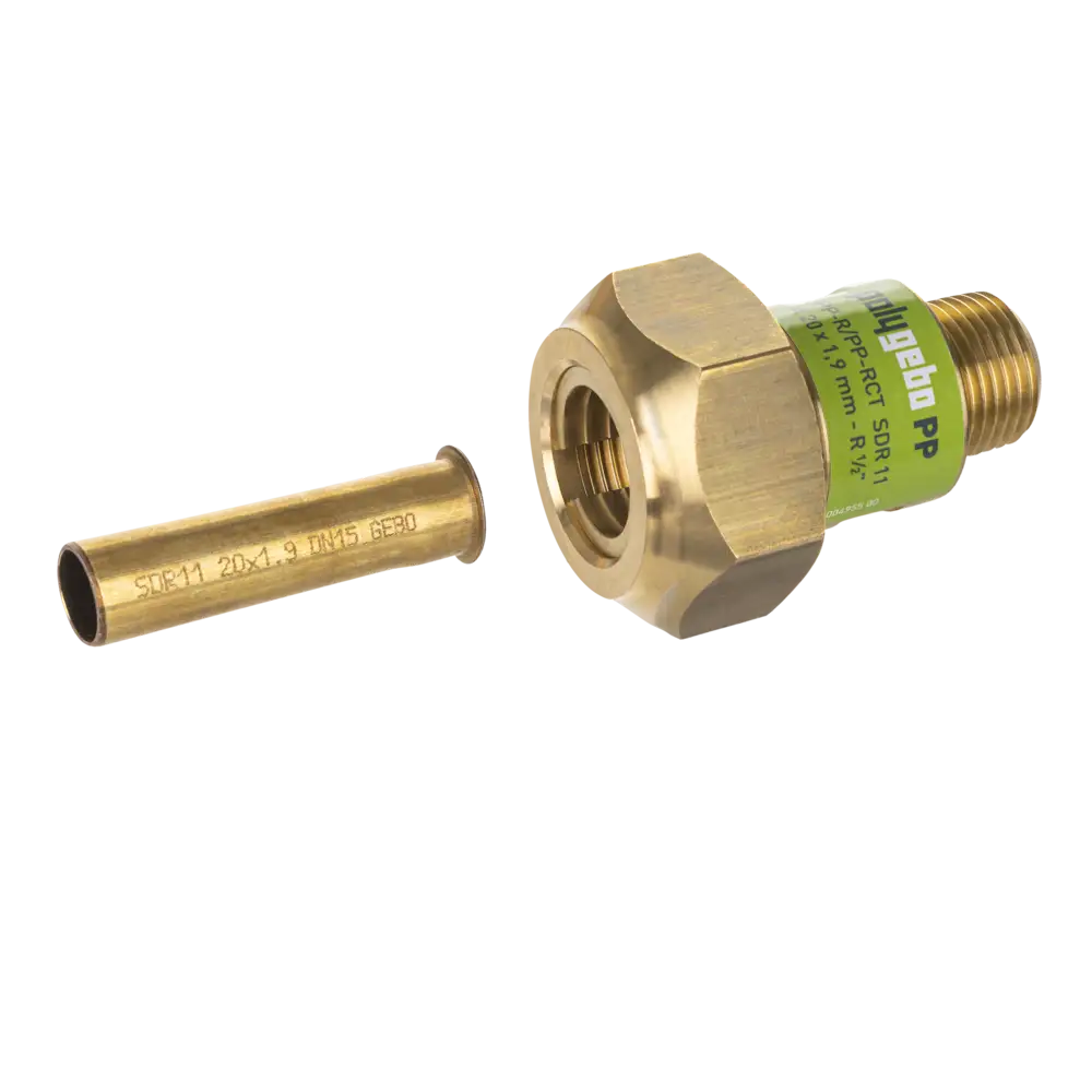 compression fitting for PP-R/PP-RCT pipe incl. support sleeves for different SDR dimensions