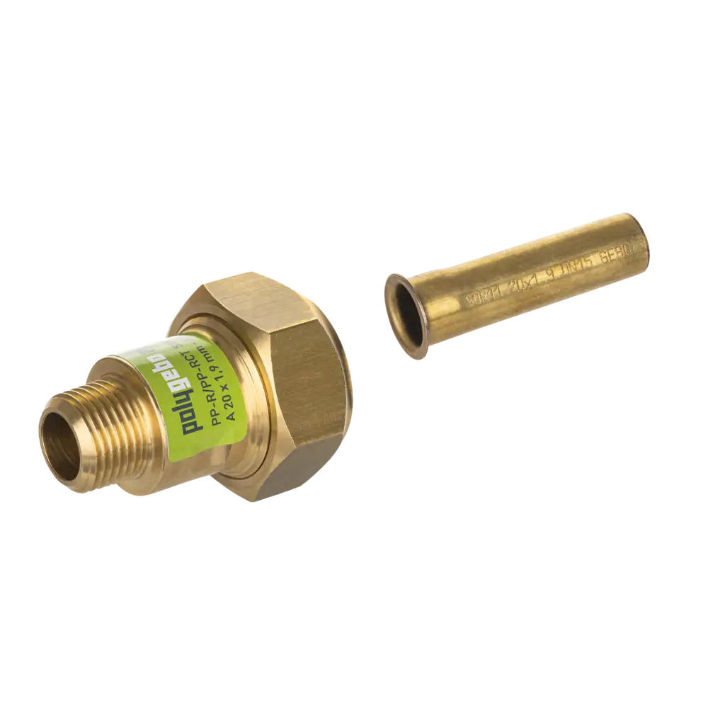 compression fitting for PP-R/PP-RCT pipe incl. support sleeves for different SDR dimensions