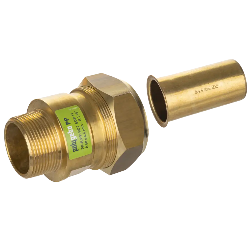 Klemmverbinder für PP-R/PP-RCT-Rohr mit Stützhülsen für verschiedene SDR-Größen