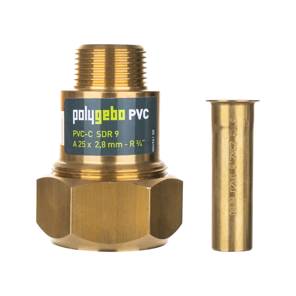 Klemmverbinder für PVC-Rohr mit Stützhülse für SDR 9