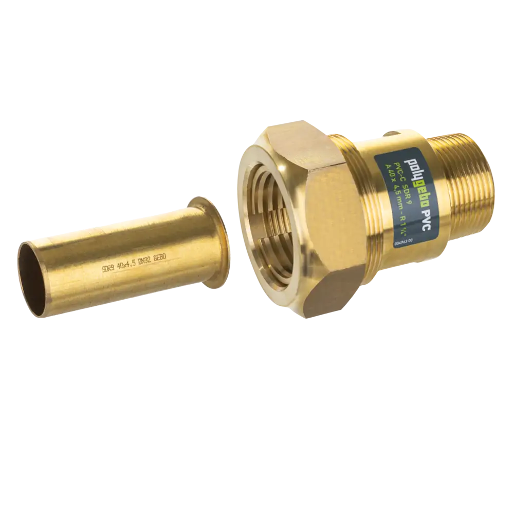 Klemmverbinder für PVC-Rohr mit Stützhülse für SDR 9