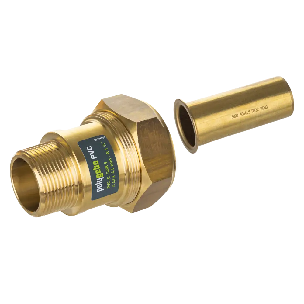 Klemmverbinder für PVC-Rohr mit Stützhülse für SDR 9