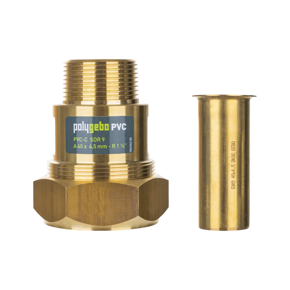 Klemmverbinder für PVC-Rohr mit Stützhülse für SDR 9