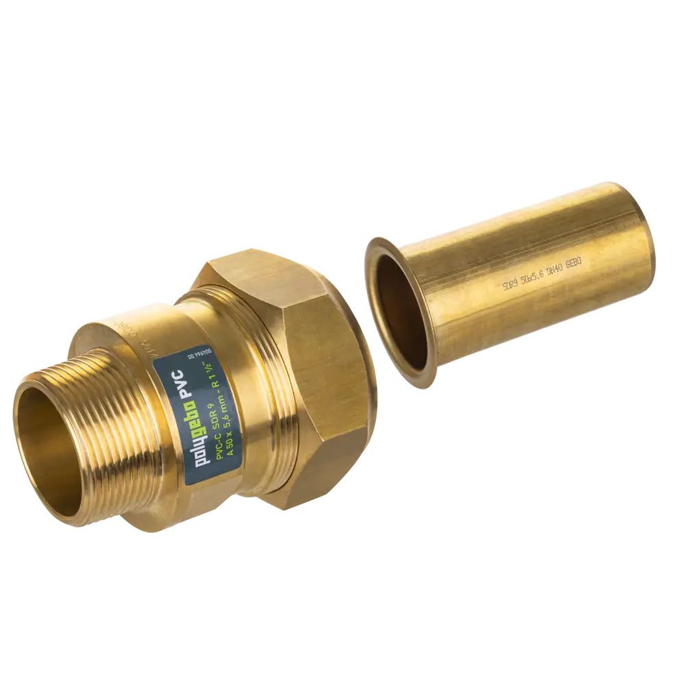 Klemmverbinder für PVC-Rohr mit Stützhülse für SDR 9