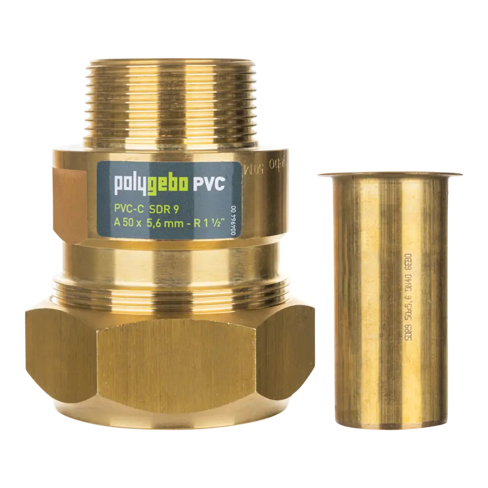 Klemmverbinder für PVC-Rohr mit Stützhülse für SDR 9