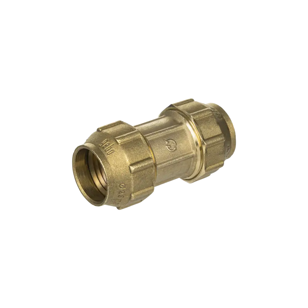 Brass coupling for PE-pipes - Type BO - with NBR-sealing