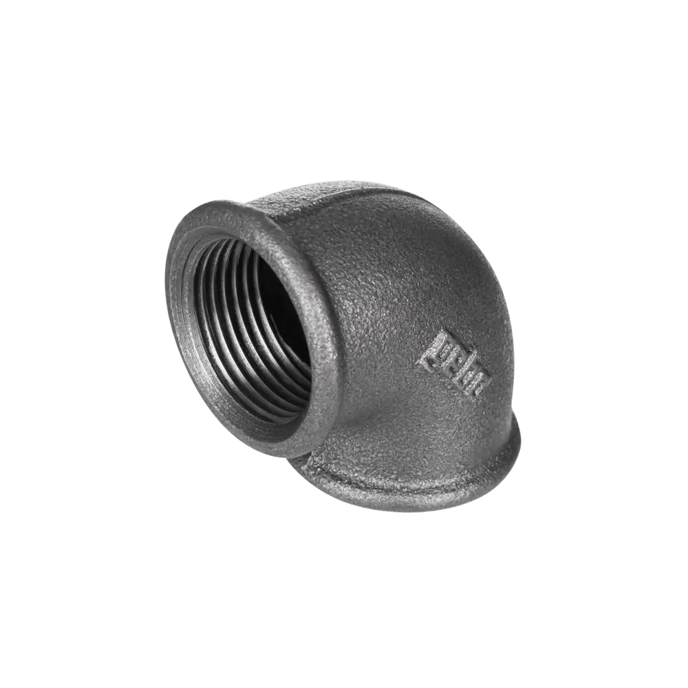 Threaded Flag Threaded Fitting black - Type 90