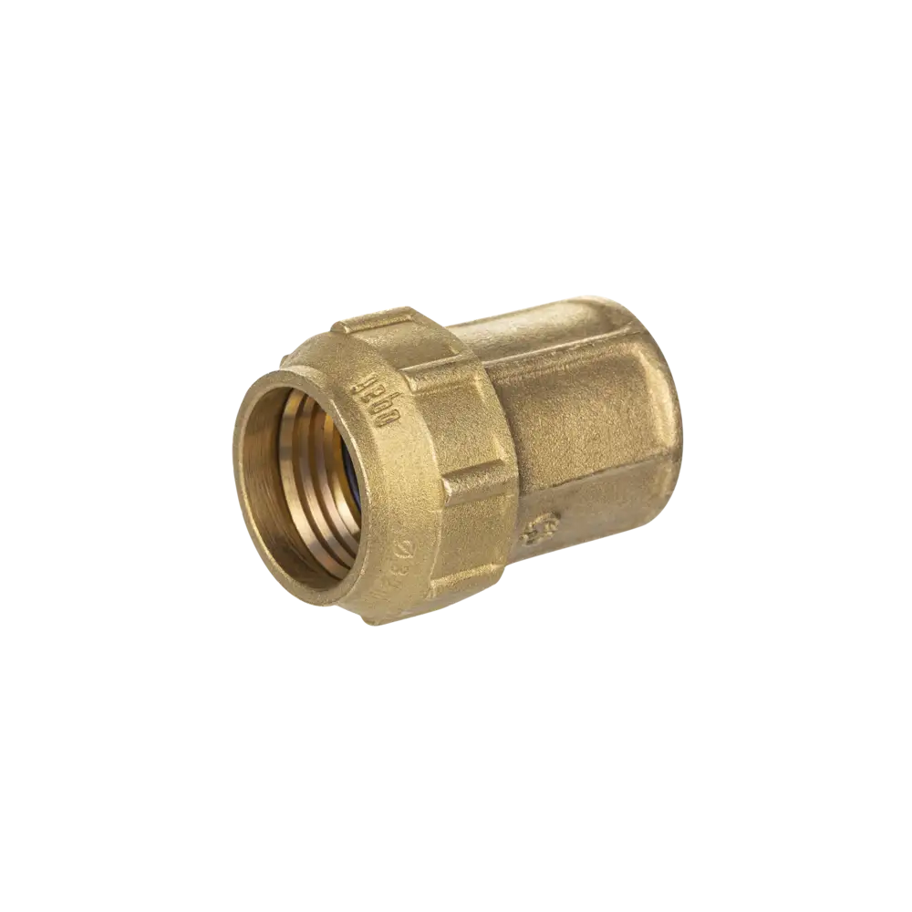 Brass coupling for PE-pipes - Type BI - with NBR-sealing