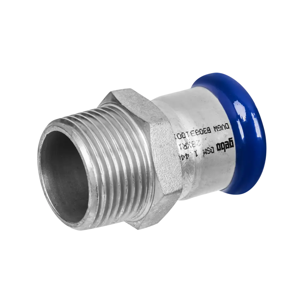 Edelstahl Pressfitting mit M-Kontur