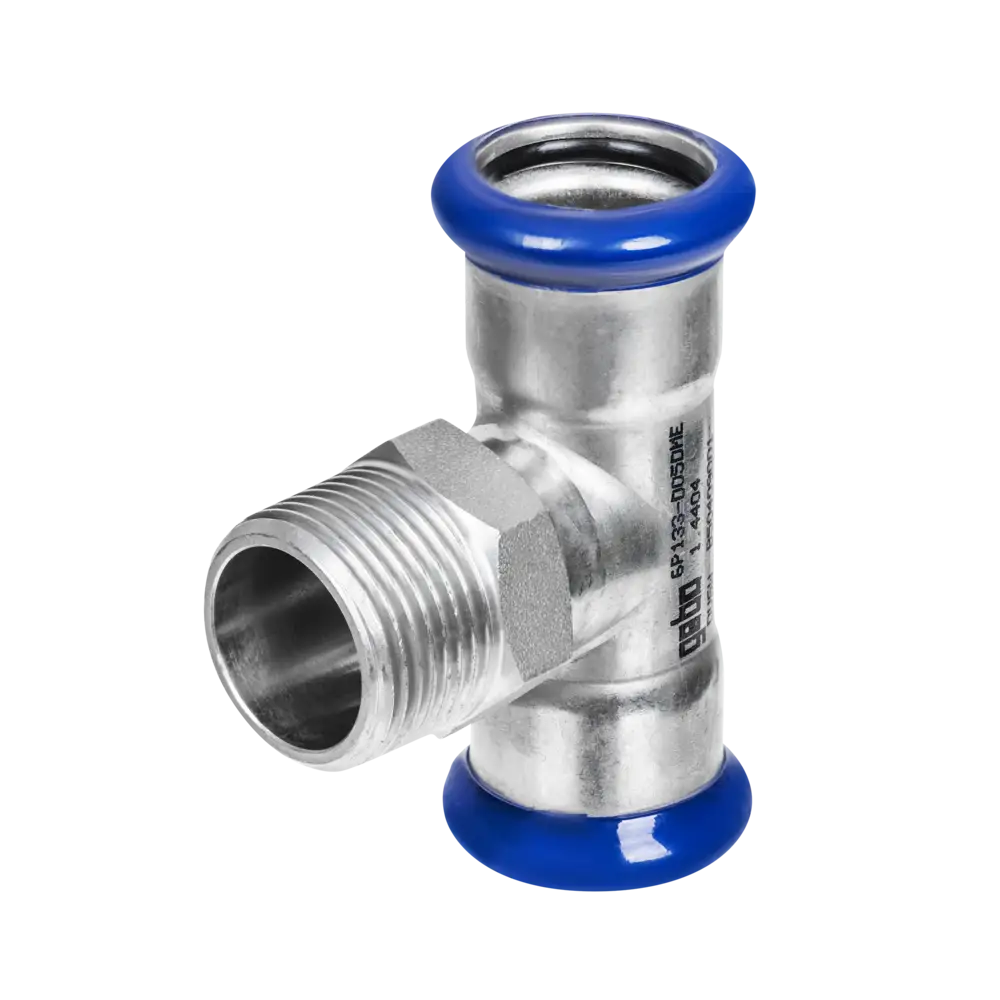 Edelstahl Pressfitting mit M-Kontur