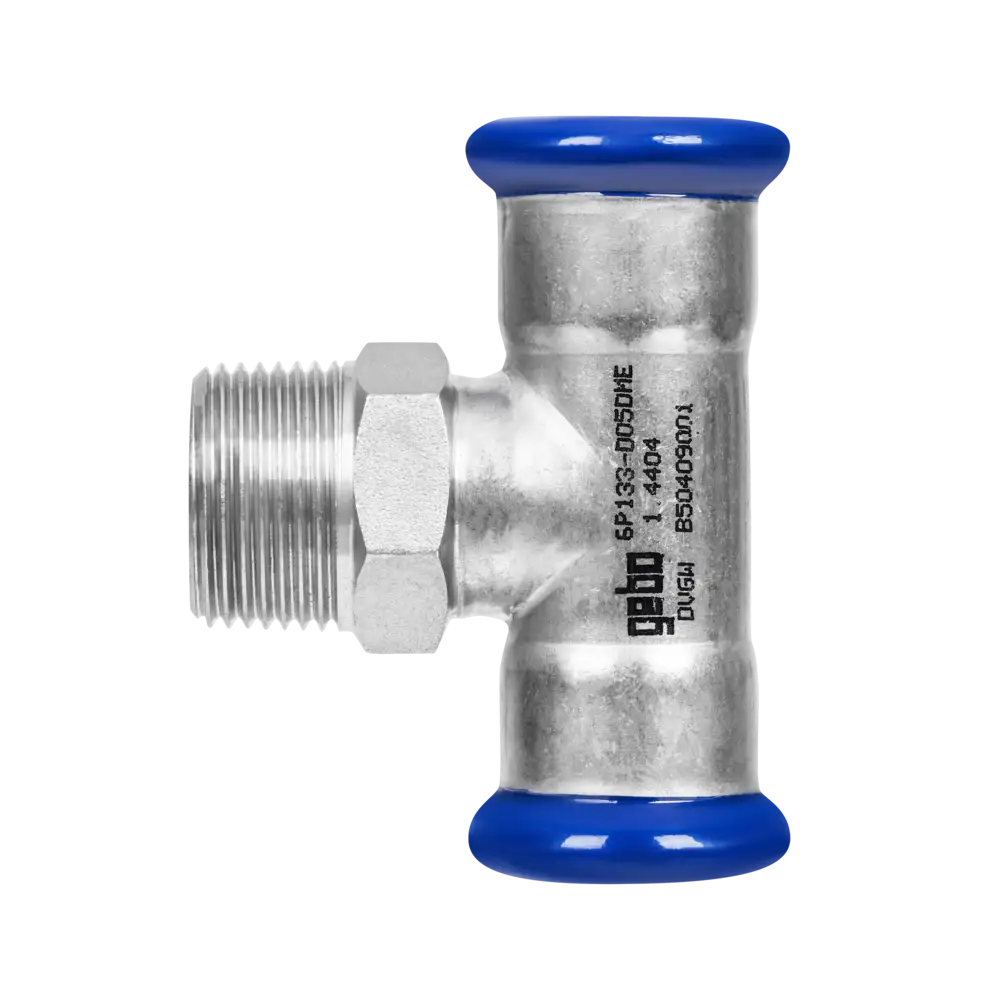 Edelstahl Pressfitting mit M-Kontur