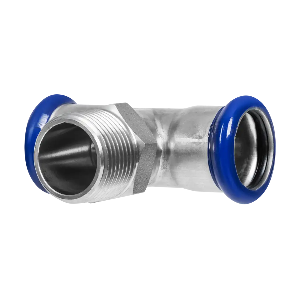 Edelstahl Pressfitting mit M-Kontur