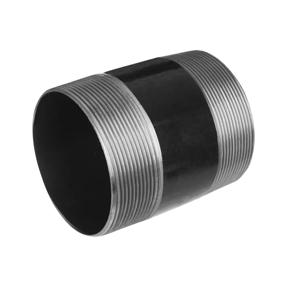 Rohrdoppelnippel - schwarz - für 1 1/4"