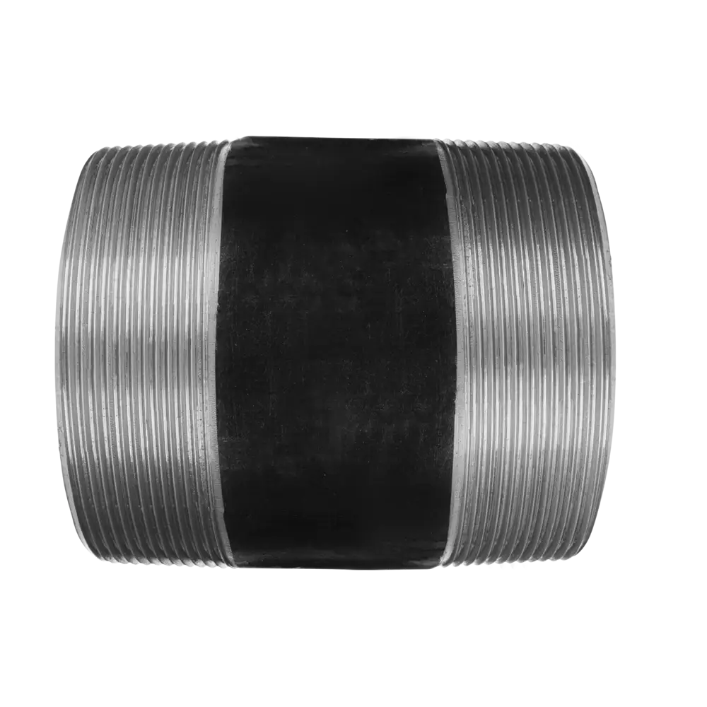 Rohrdoppelnippel - schwarz - für 1 1/4"