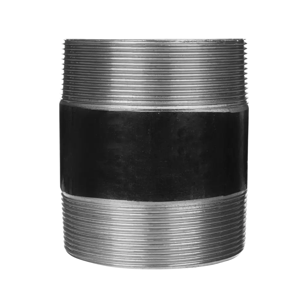 Rohrdoppelnippel - schwarz - für 1 1/4"