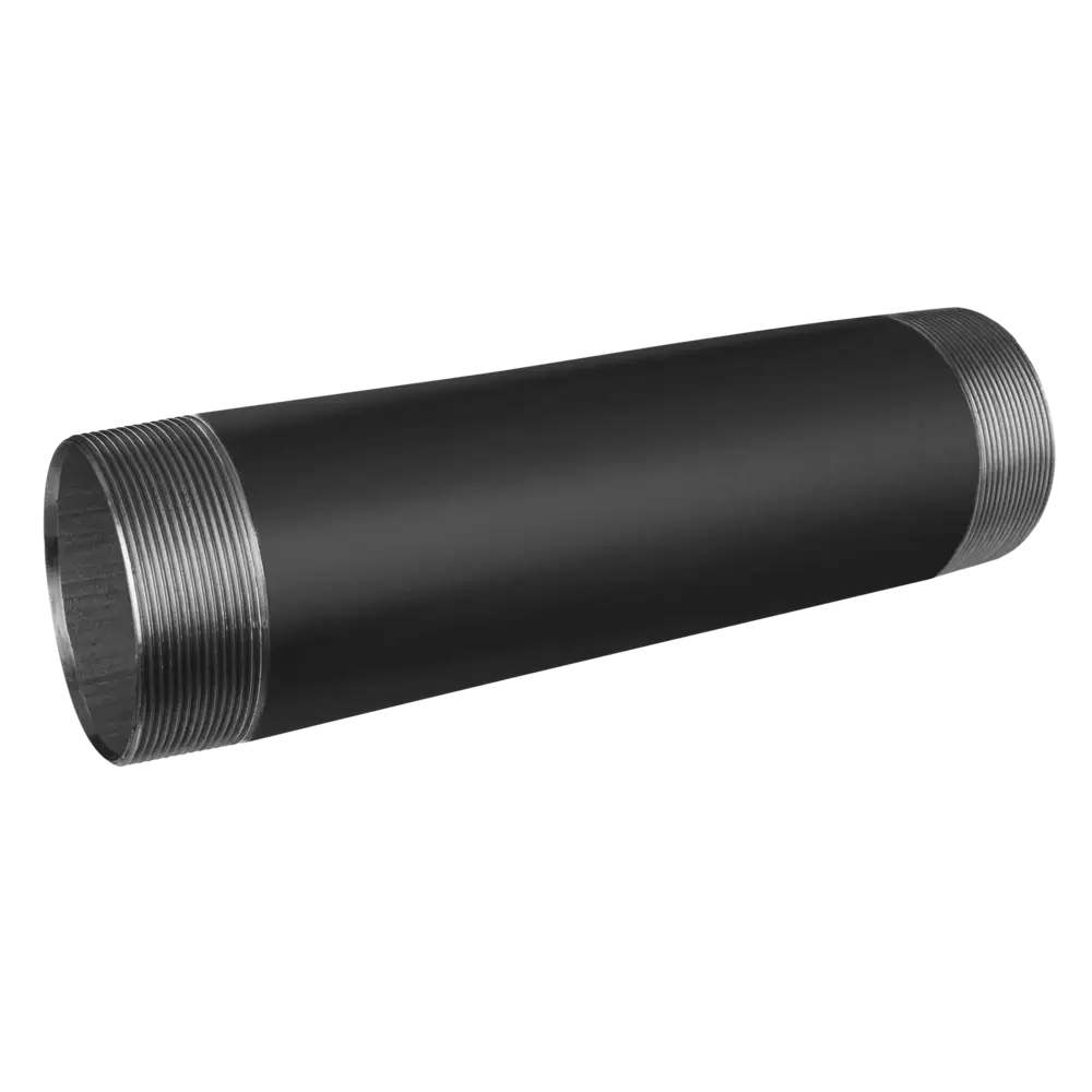 Rohrdoppelnippel - schwarz - für 1/8"