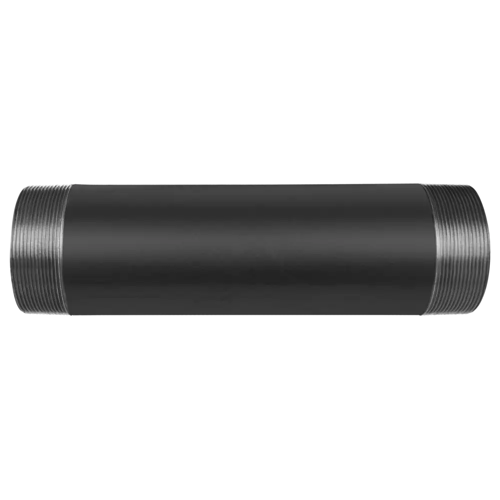 Rohrdoppelnippel - schwarz - für 1/8"