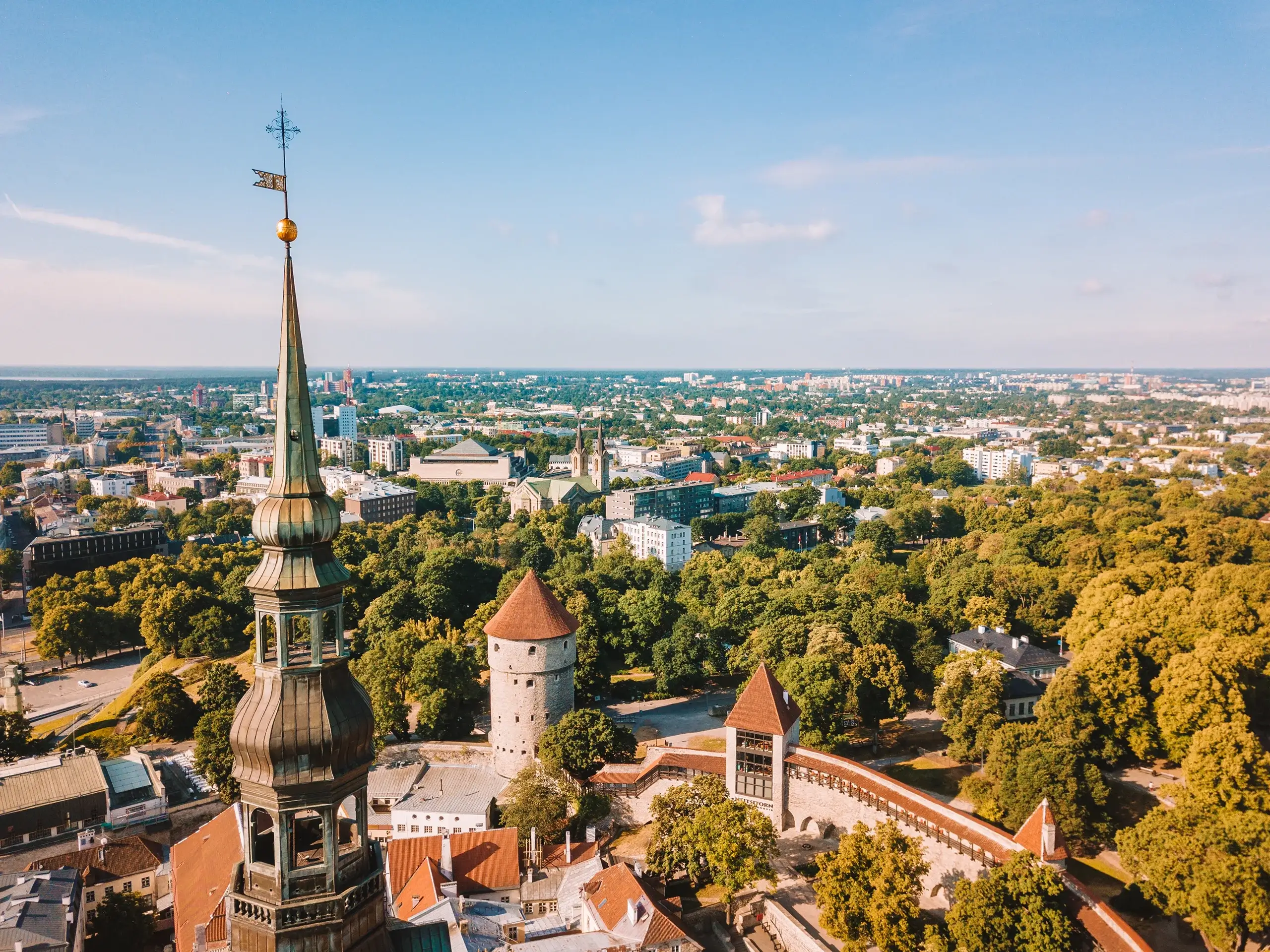 GEBO subsidiary in Estonia – Tallinn old town aerial view, local pipe connection support