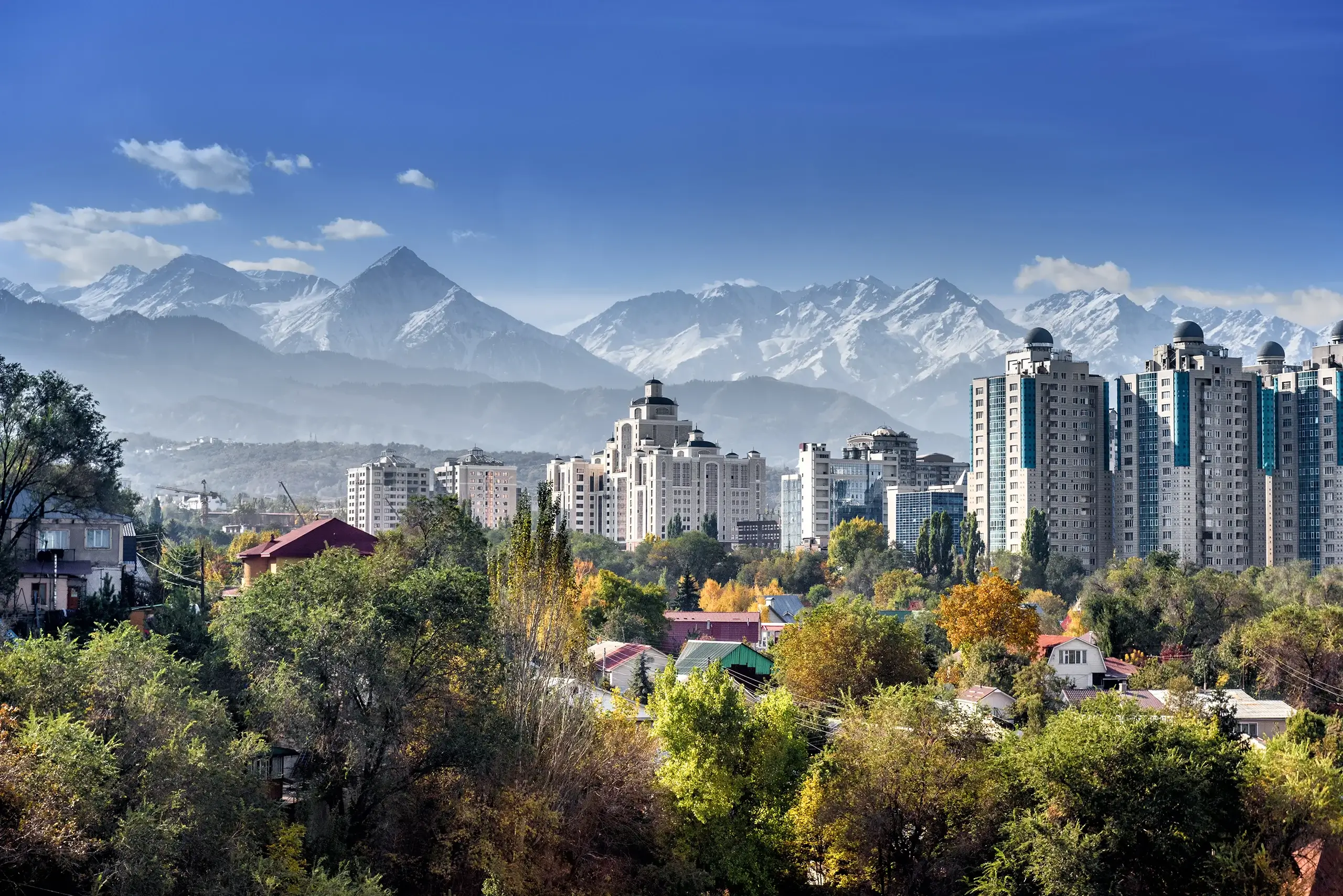GEBO subsidiary in Kazakhstan – Almaty city view, regional pipe connection support